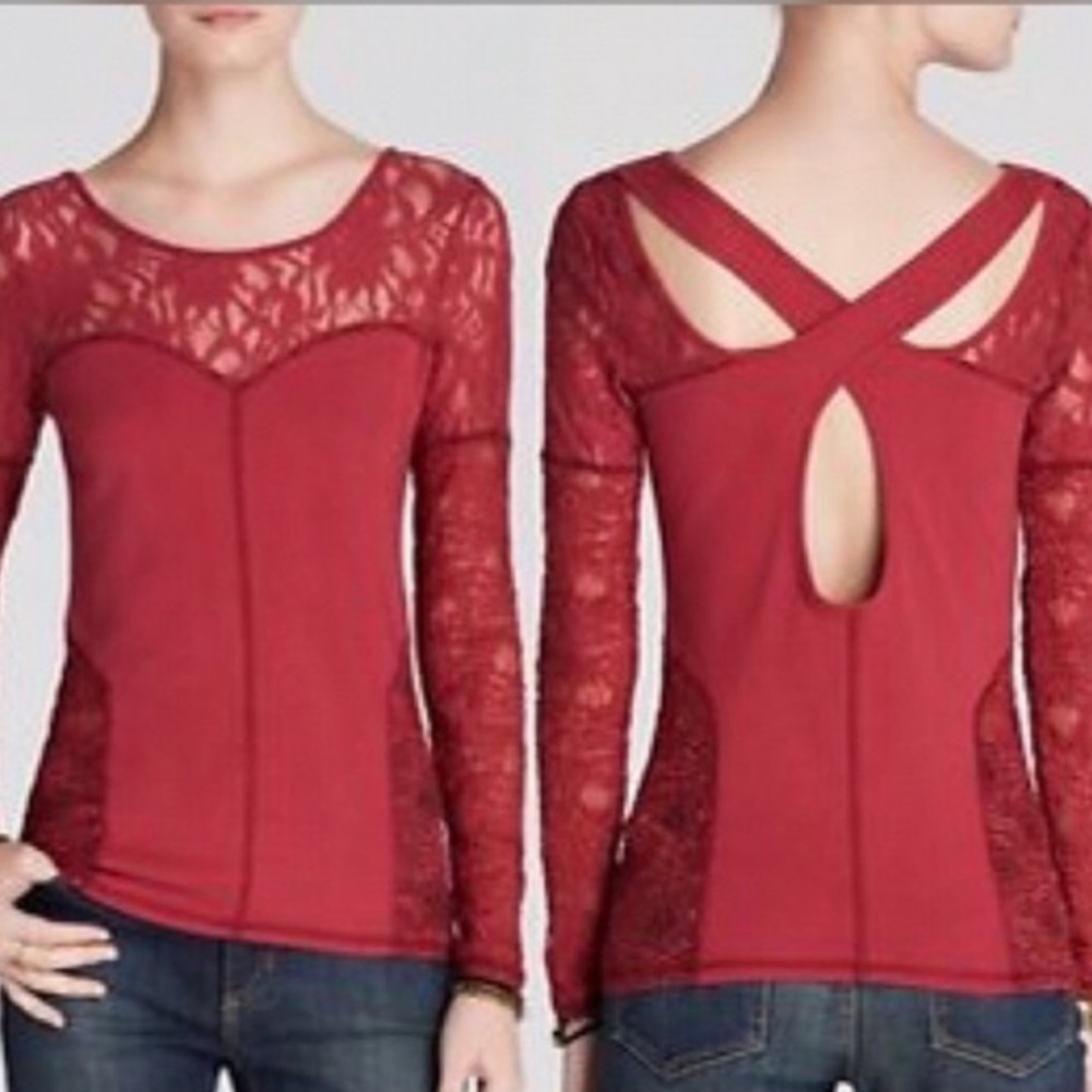 Free People Sweet Thang blouse with keyhole detail